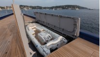 luxury yacht Better Place - One of the two tender garages - Photo Gilles Martin-Raget